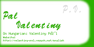pal valentiny business card